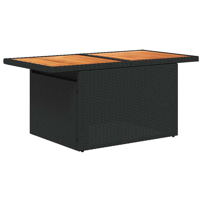 Set mobilier de grădină cu perne, 5 piese, negru, poliratan - WALTI WALTI