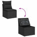 Set mobilier de grădină cu perne, 5 piese, negru, poliratan - WALTI WALTI