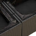 Set mobilier de grădină cu perne, 5 piese, negru, poliratan - WALTI WALTI