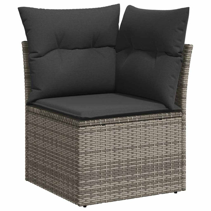 Set mobilier grădină cu perne, 6 piese, gri, poliratan - WALTI WALTI