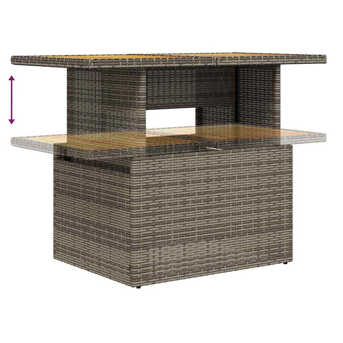 Set mobilier grădină cu perne, 6 piese, gri, poliratan - WALTI WALTI