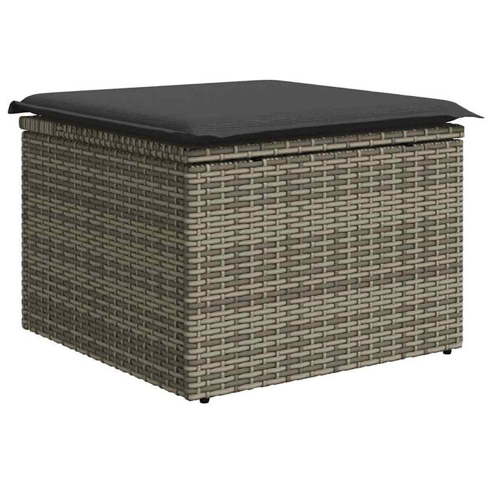 Set canapele de grădină, 7 piese, cu perne, gri, poliratan - WALTI WALTI