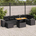 Set mobilier de grădină cu perne, 8 piese, negru, poliratan - WALTI WALTI