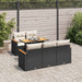 Set mobilier grădină perne 6 piese negru poliratan/lemn acacia - WALTI WALTI