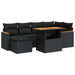 Set canapele grădină perne 7 piese negru, poliratan/lemn acacia - WALTI WALTI
