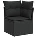 Set mobilier grădină perne 8 piese negru, poliratan/lemn acacia - WALTI WALTI
