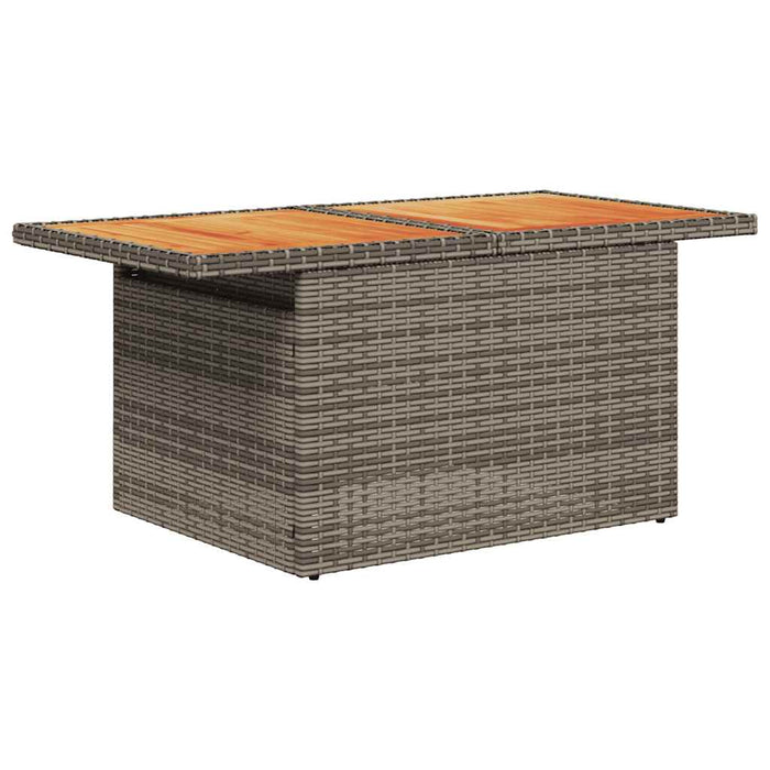 Set mobilier de grădină cu perne, 10 piese, gri, poliratan - WALTI WALTI