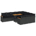 Set canapele grădină cu perne 11 piese, negru, poliratan/acacia - WALTI WALTI