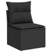 Set canapele grădină cu perne 11 piese, negru, poliratan/acacia - WALTI WALTI