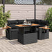 Set mobilier de grădină cu perne, 5 piese,poliratan/lemn acacia - WALTI WALTI