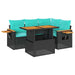 Set mobilier de grădină cu perne, 5 piese,poliratan/lemn acacia - WALTI WALTI