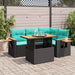 Set mobilier de grădină cu perne, 5 piese,poliratan/lemn acacia - WALTI WALTI