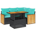 Set mobilier de grădină cu perne, 5 piese,poliratan/lemn acacia - WALTI WALTI
