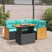 Set mobilier de grădină cu perne, 5 piese,poliratan/lemn acacia - WALTI WALTI