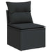 Set mobilier de grădină cu perne, 6 piese, negru, poliratan - WALTI WALTI