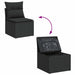 Set mobilier de grădină cu perne, 6 piese, negru, poliratan - WALTI WALTI