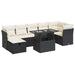 Set mobilier de grădină cu perne, 8 piese, negru, poliratan - WALTI WALTI