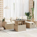 Set canapele de grădină cu perne, 6 piese, bej, poliratan - WALTI WALTI