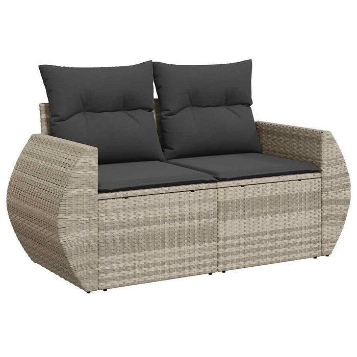 Set canapele de grădină cu perne, 6 piese gri deschis poliratan - WALTI WALTI