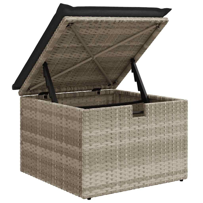 Set canapele de grădină cu perne, 6 piese gri deschis poliratan - WALTI WALTI