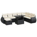 Set mobilier de grădină cu perne, 9 piese, negru, poliratan - WALTI WALTI