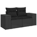 Set mobilier de grădină cu perne, 6 piese, negru, poliratan - WALTI WALTI