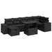 Set mobilier de grădină cu perne, 5 piese, negru, poliratan - WALTI WALTI