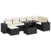 Set mobilier de grădină cu perne, 5 piese, negru, poliratan - WALTI WALTI