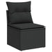 Set mobilier grădină perne 6 piese negru poliratan/lemn acacia - WALTI WALTI