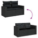 Set mobilier grădină perne 6 piese negru poliratan/lemn acacia - WALTI WALTI
