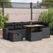 Set mobilier grădină perne 8 piese negru, poliratan/lemn acacia - WALTI WALTI