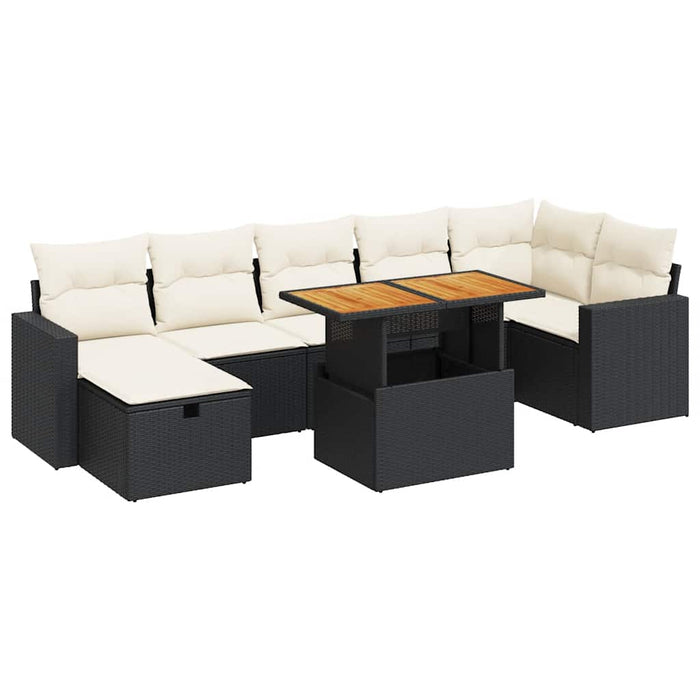 Set mobilier de grădină cu perne, 5 piese,poliratan/lemn acacia - WALTI WALTI