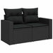 Set mobilier grădină perne 9 piese negru poliratan/lemn acacia - WALTI WALTI