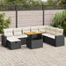 Set mobilier grădină perne 9 piese negru poliratan/lemn acacia - WALTI WALTI