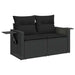 Set mobilier grădină perne 8 piese negru, poliratan/lemn acacia - WALTI WALTI