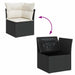 Set mobilier grădină perne 8 piese negru, poliratan/lemn acacia - WALTI WALTI