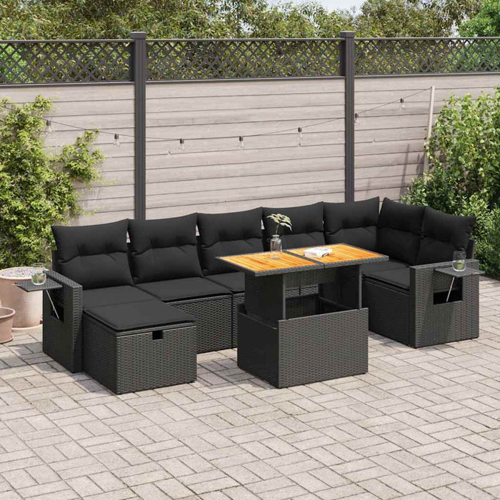 Set mobilier de grădină cu perne, 5 piese,poliratan/lemn acacia - WALTI WALTI