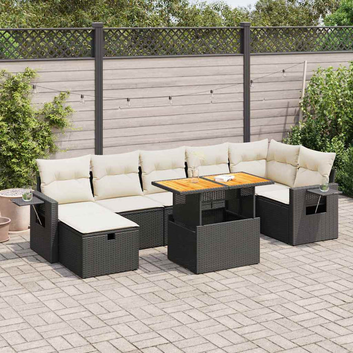 Set mobilier de grădină cu perne, 5 piese,poliratan/lemn acacia - WALTI WALTI