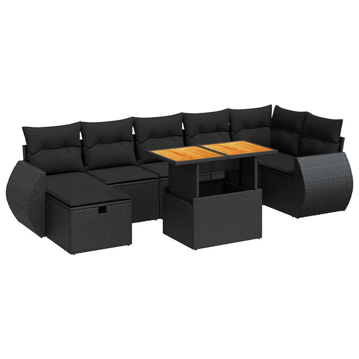 Set mobilier de grădină cu perne, 5 piese,poliratan/lemn acacia - WALTI WALTI