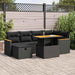 Set mobilier de grădină cu perne, 8 piese, negru, poliratan - WALTI WALTI