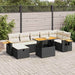 Set mobilier de grădină cu perne, 5 piese, negru, poliratan - WALTI WALTI
