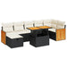 Set mobilier de grădină cu perne, 5 piese, negru, poliratan - WALTI WALTI