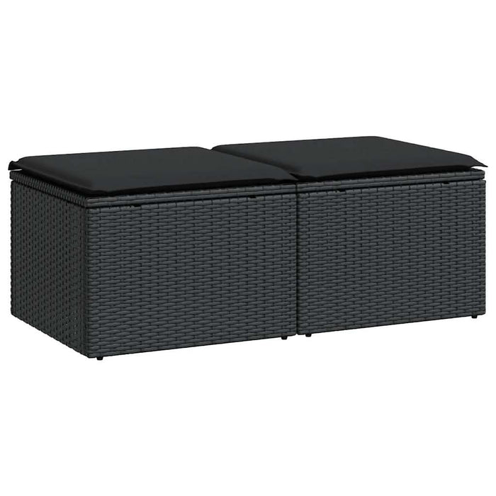 Set mobilier de grădină cu perne, 2 piese poliratan/lemn acacia - WALTI WALTI