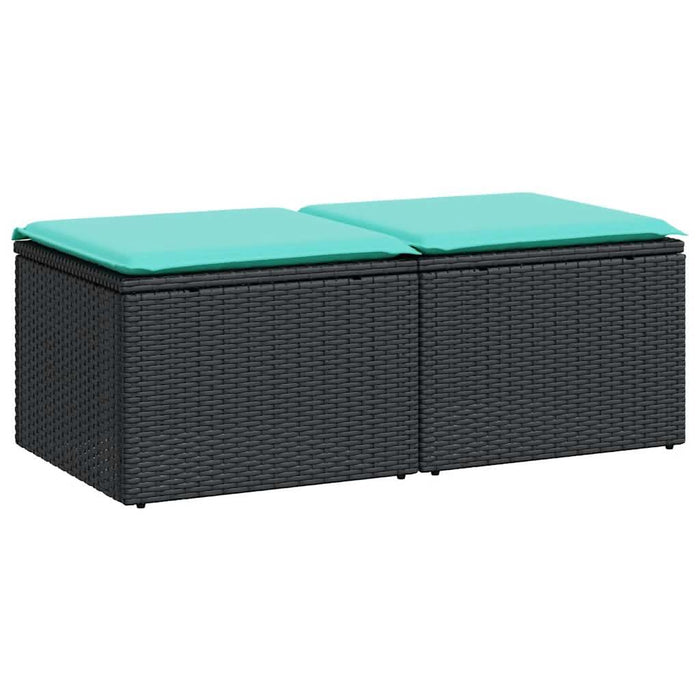 Set mobilier de grădină cu perne, 2 piese poliratan/lemn acacia - WALTI WALTI