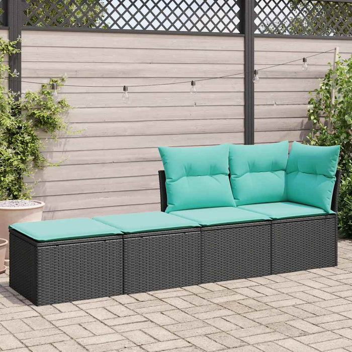 Set mobilier de grădină cu perne, 2 piese poliratan/lemn acacia - WALTI WALTI