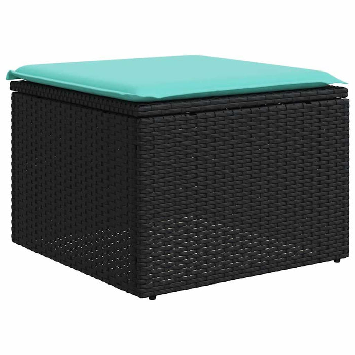 Set mobilier de grădină cu perne, 2 piese poliratan/lemn acacia - WALTI WALTI