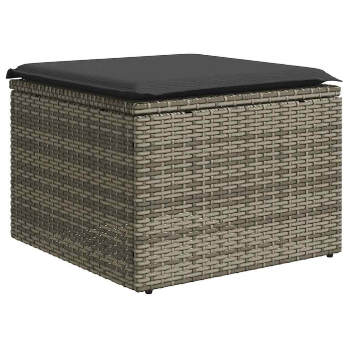 Set mobilier grădină cu perne 2 piese gri poliratan/lemn acacia - WALTI WALTI