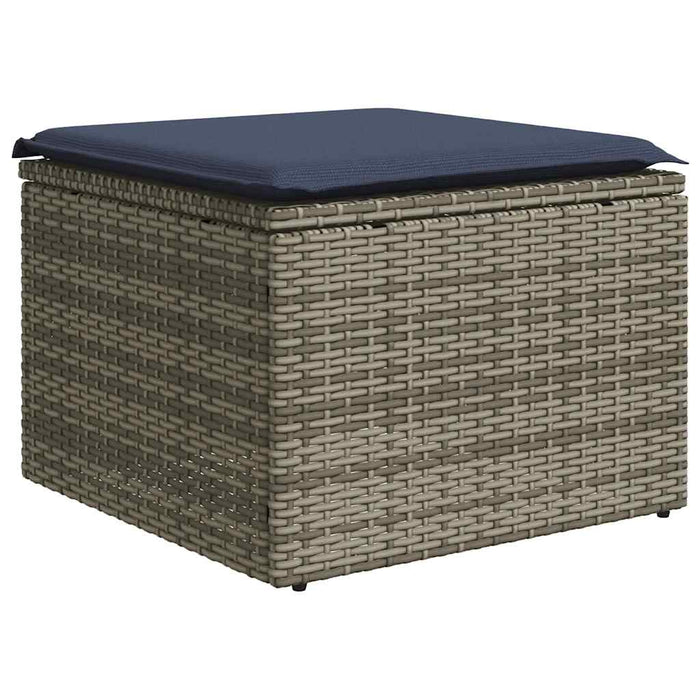 Set mobilier grădină cu perne 2 piese gri poliratan/lemn acacia - WALTI WALTI