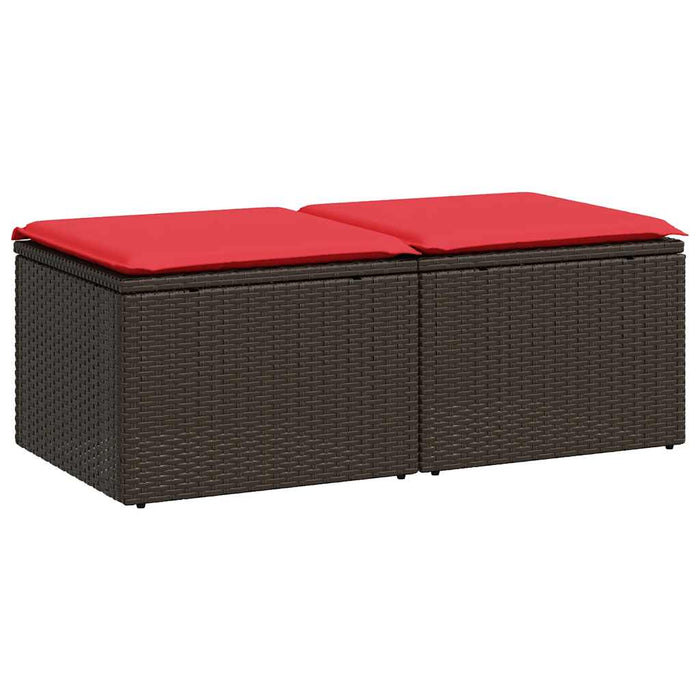 Set canapele de grădină, 2 piese, cu perne, maro poliratan maro - WALTI WALTI