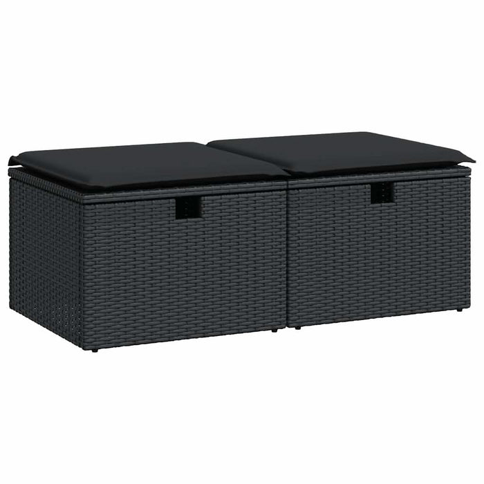 Set mobilier de grădină cu perne, 2 piese poliratan/lemn acacia - WALTI WALTI